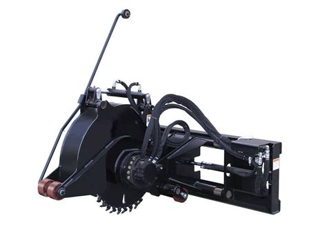 roadway saw attachment for skid steer|high flow skid steer road saw.